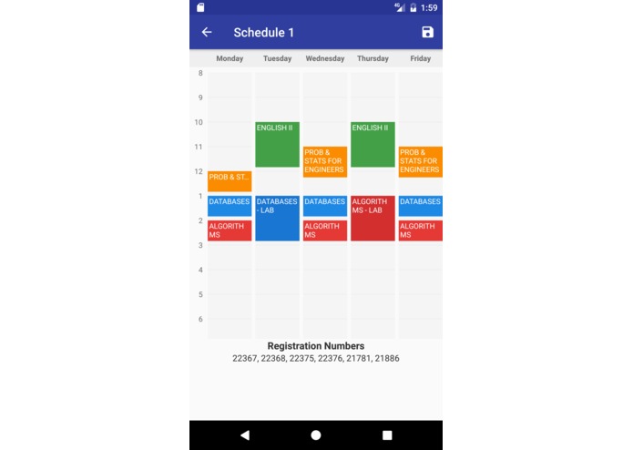 College Schedule Builder Enhancements – screenshot 1