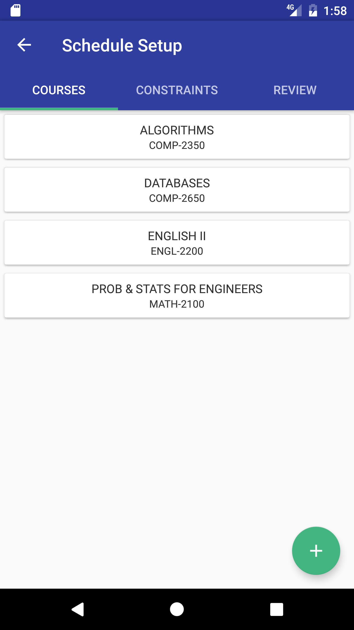 College schedule builder enhancements devpost