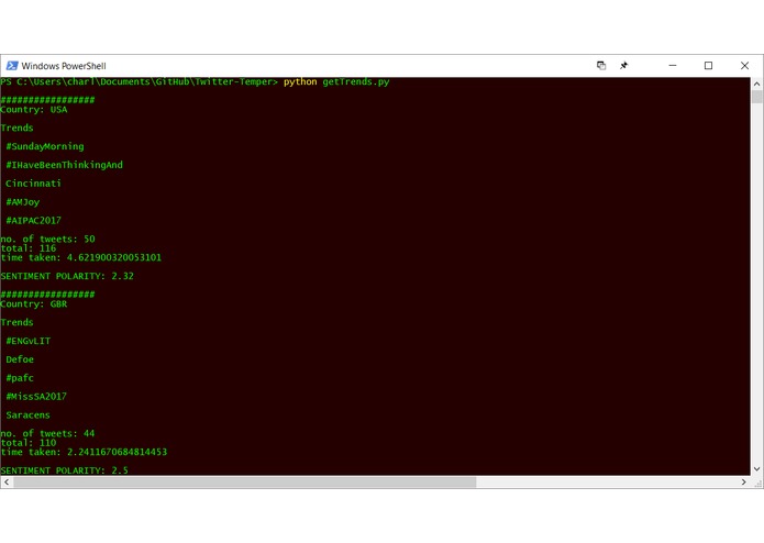Twitter-Temper – screenshot 2