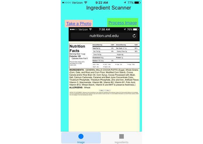 Ingredient Scanner – screenshot 1