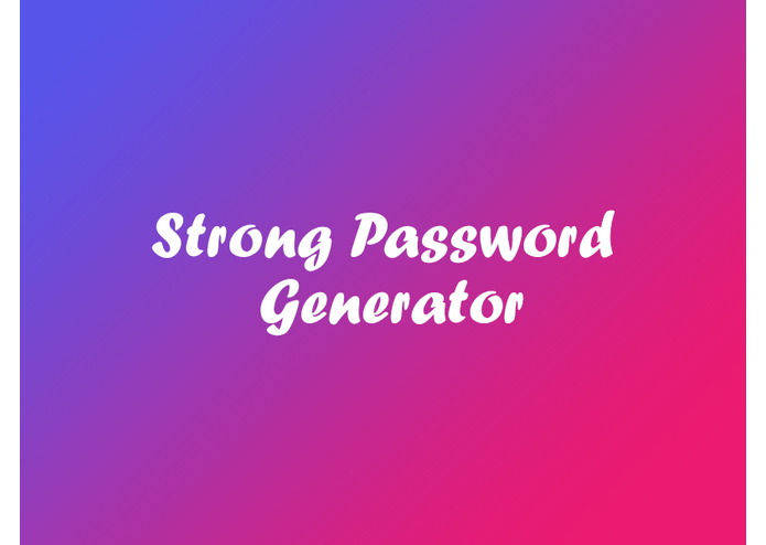 Strong Password Generator – screenshot 1