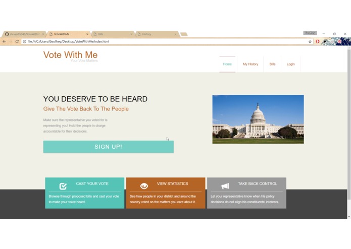 VoteWith.me – screenshot 1