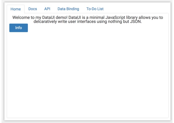 DataUI – screenshot 1