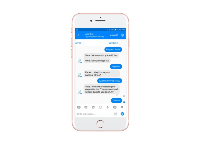 ASU Facebook Messenger Bot – screenshot 4