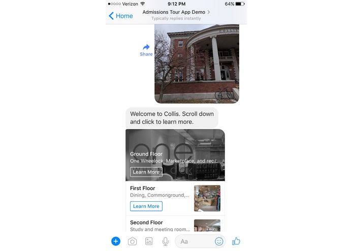 Dartmouth Phil (Admissions Chatbot) – screenshot 2