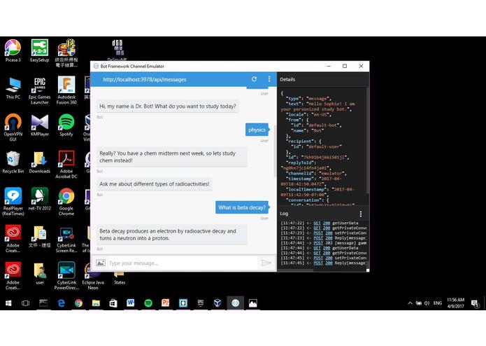 Personalized learning bot – screenshot 2