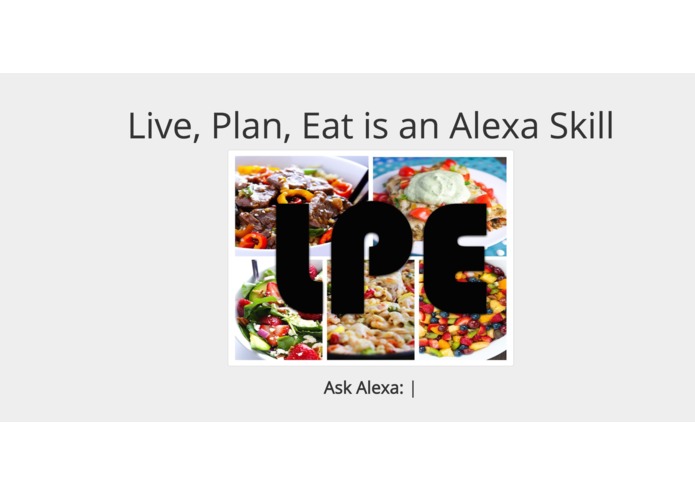 Live Plan Eat - Alexa Skill – screenshot 1
