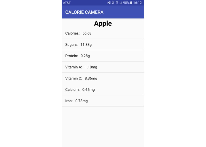 Calorie Camera – screenshot 2