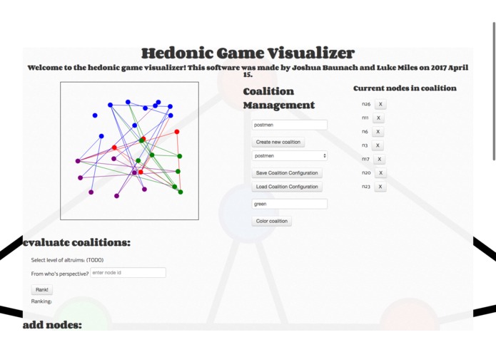 Hedonic Game Simulator – screenshot 1