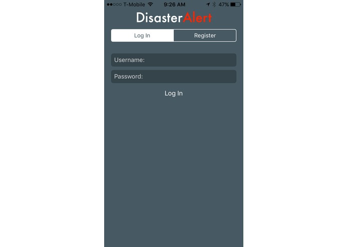 DisasterAlert – screenshot 1