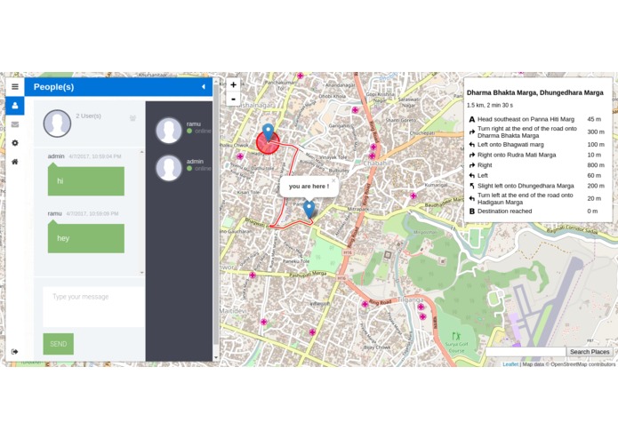 maps-chat-delivery-system  – screenshot 2