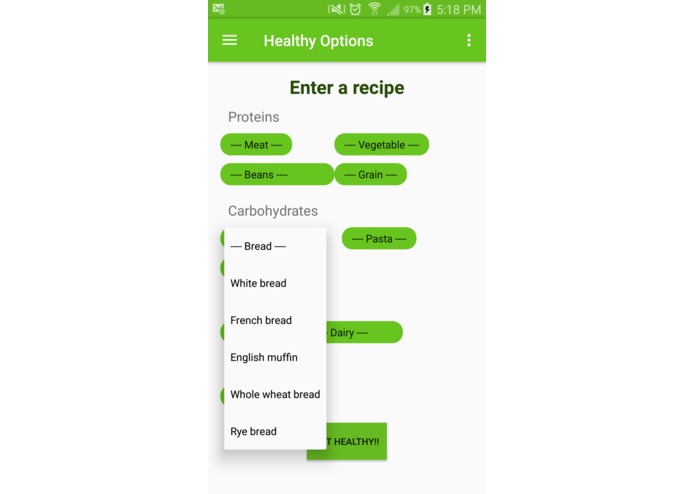 Healthy Options – screenshot 3