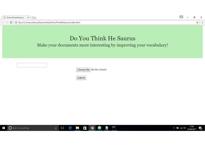 DoYouThinkHeSaurus – screenshot 1