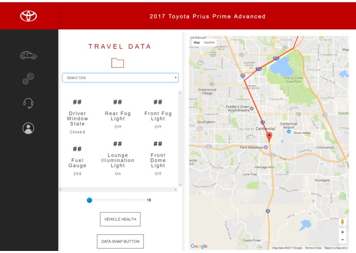 Toyota Telemetry Dashboard – screenshot 1