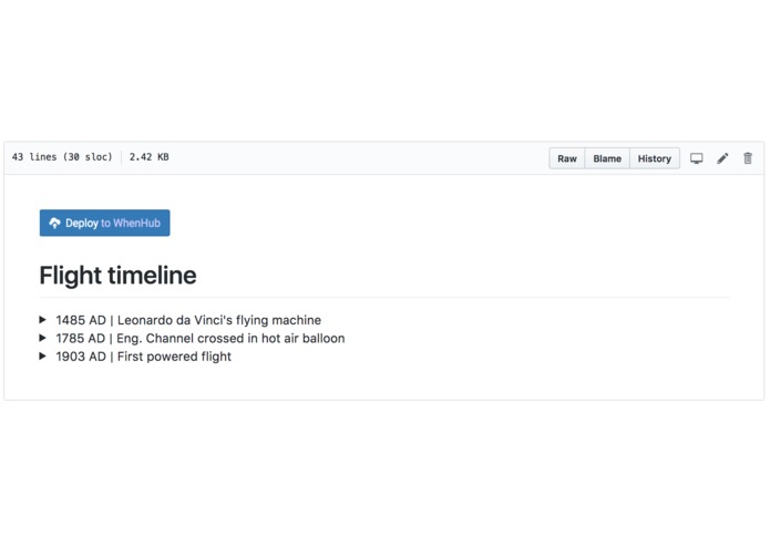 "Deploy To WhenHub" button for GitHub – screenshot 1