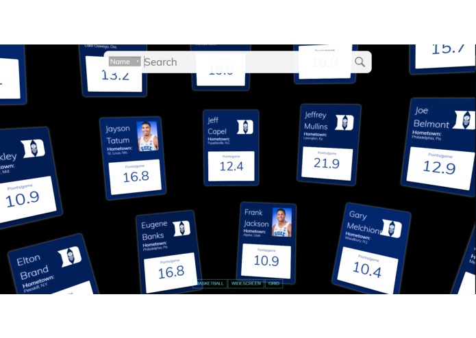 Men's Basketball Data VR Visualization  – screenshot 1