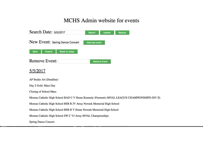 MCHS Events – screenshot 4