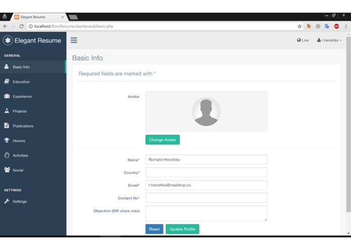 Elegant Resume – screenshot 2