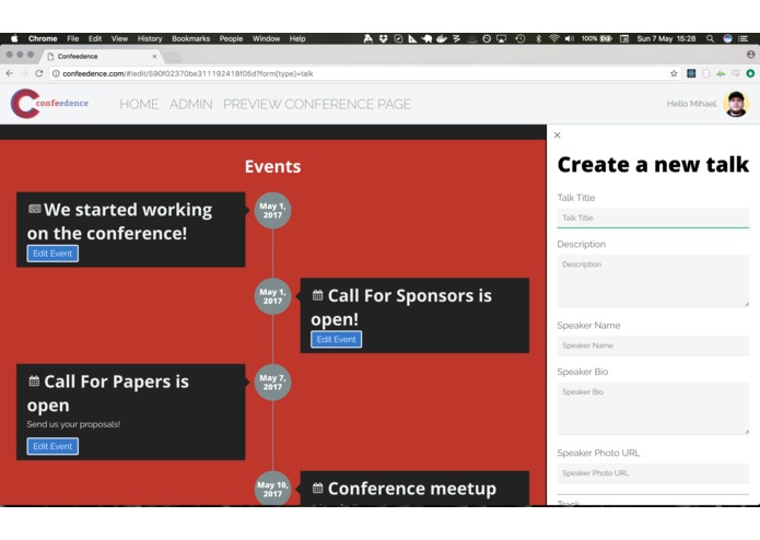 Confeedence – screenshot 2
