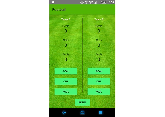 Football app – screenshot 1