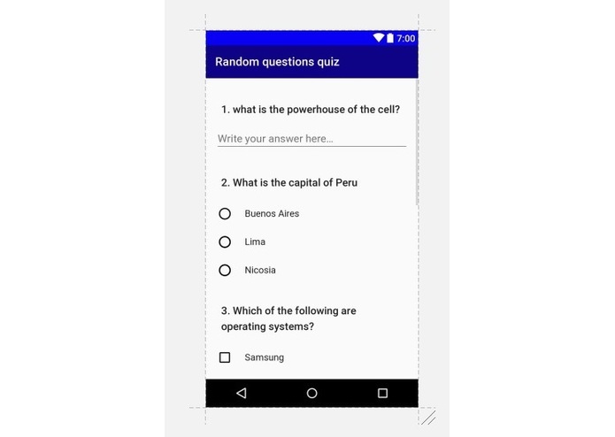 Random quizz app – screenshot 1