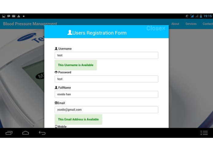 Blood Pressure Monitor – screenshot 1