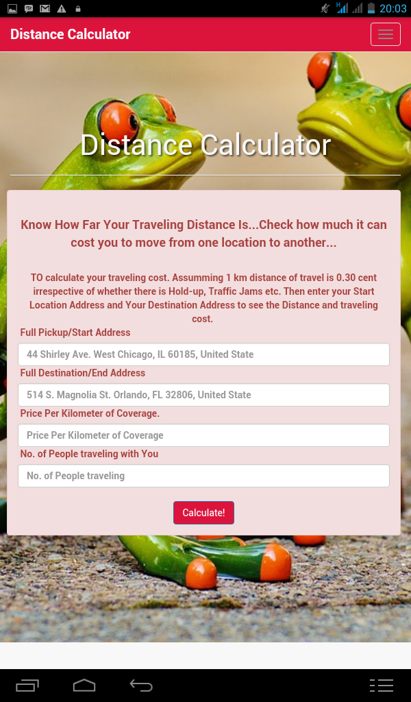 Distance Calculator Devpost