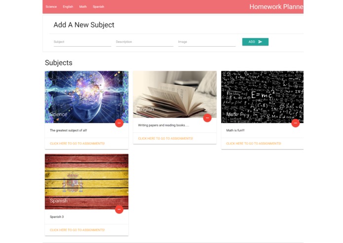 Homework Planner – screenshot 1