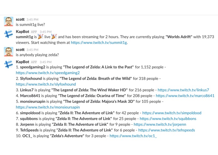 kapbot – screenshot 1