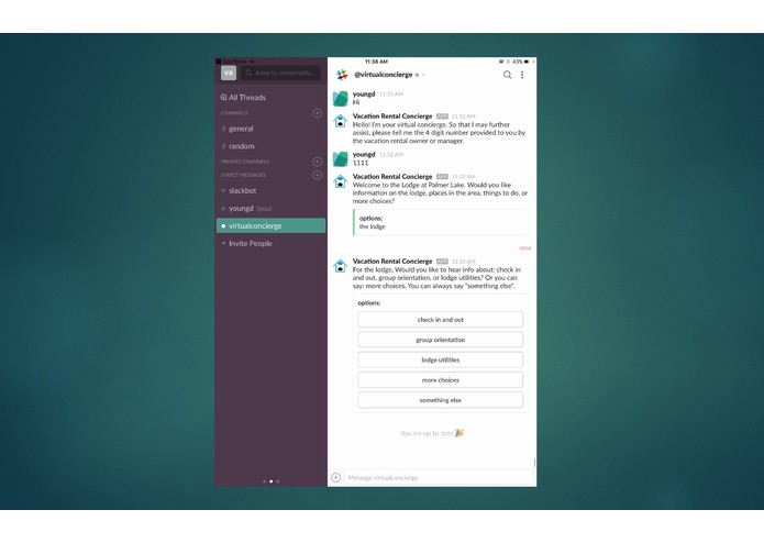 Vacation Rental Concierge Chatbot – screenshot 1