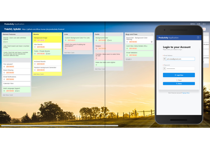 productivity-frontend – screenshot 1
