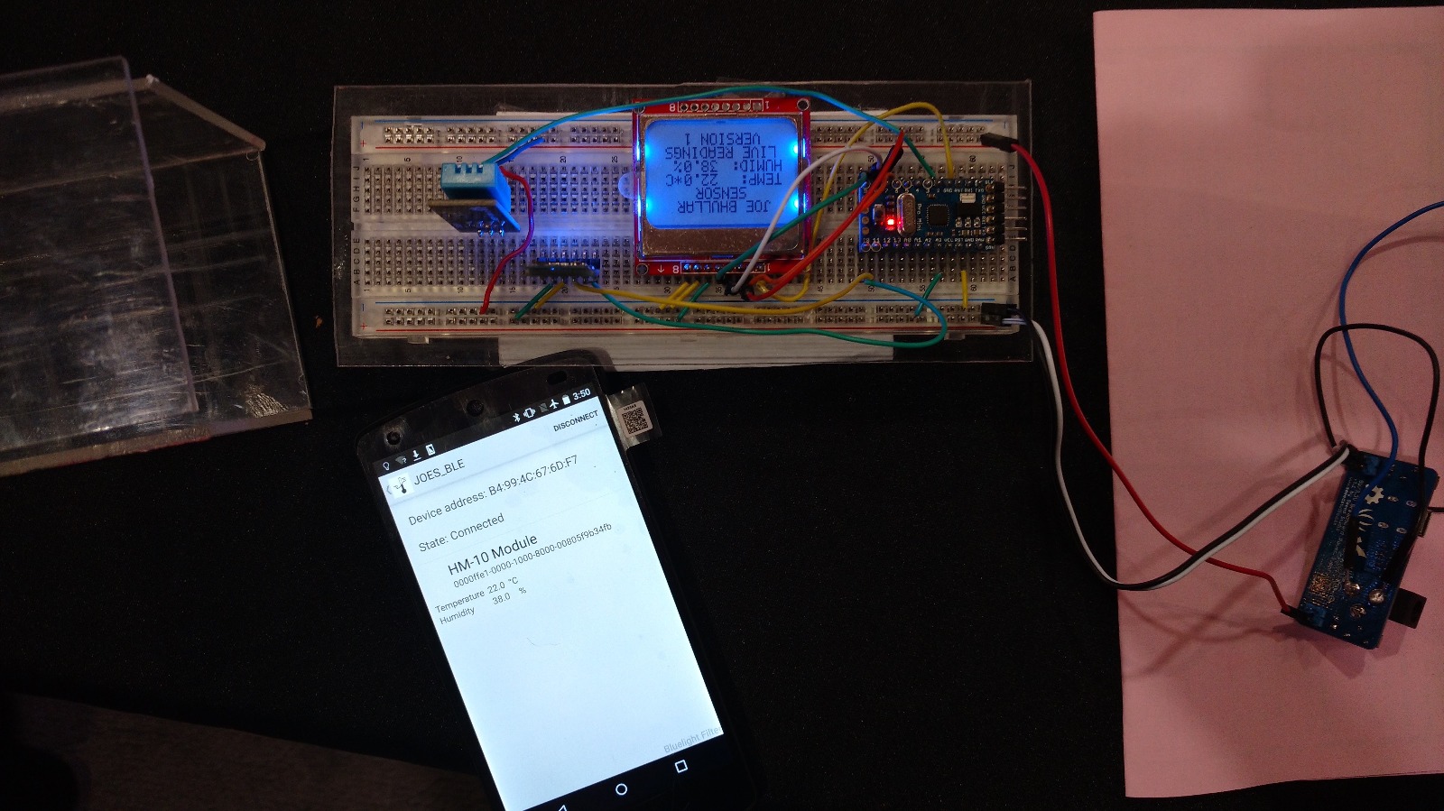 Joe Bhullar's Temperature And Humidity Sensor | Devpost