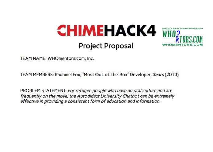 Autodidact University Chatbot – screenshot 1