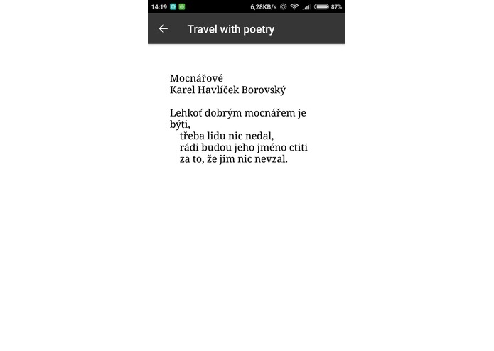 Travel with poetry – screenshot 3