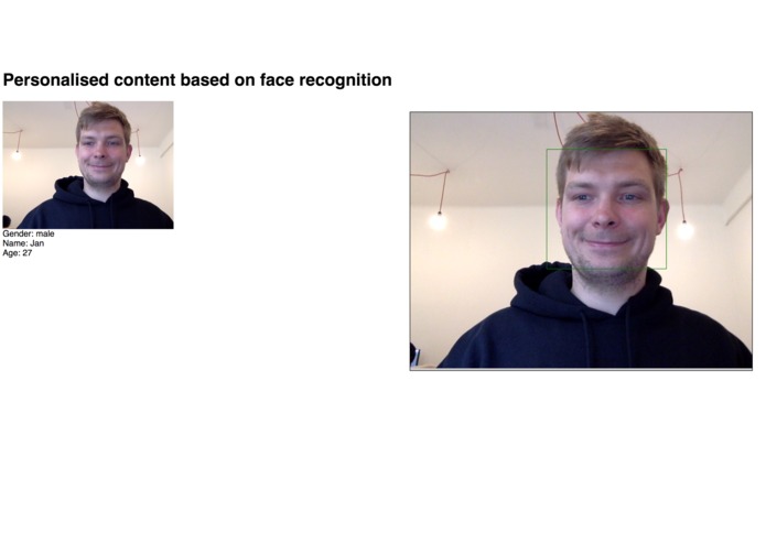 Personalised content based on Face Recognision – screenshot 2