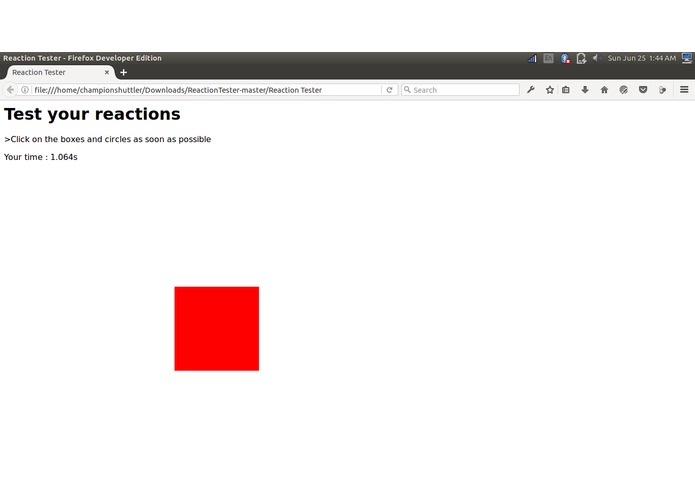 ReactionTest – screenshot 1
