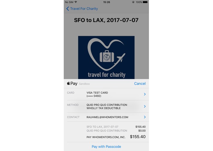 Travel For Charity (Apply Pay) – screenshot 5