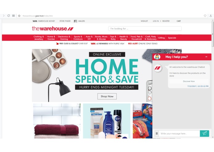 warehouseBot – screenshot 2