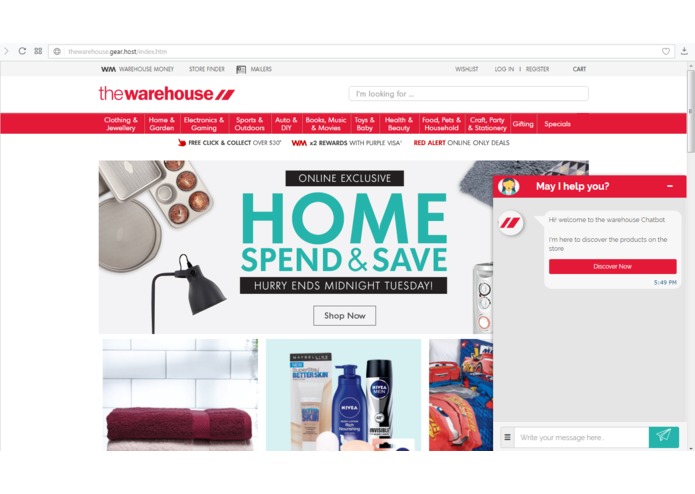 warehouseBot – screenshot 1