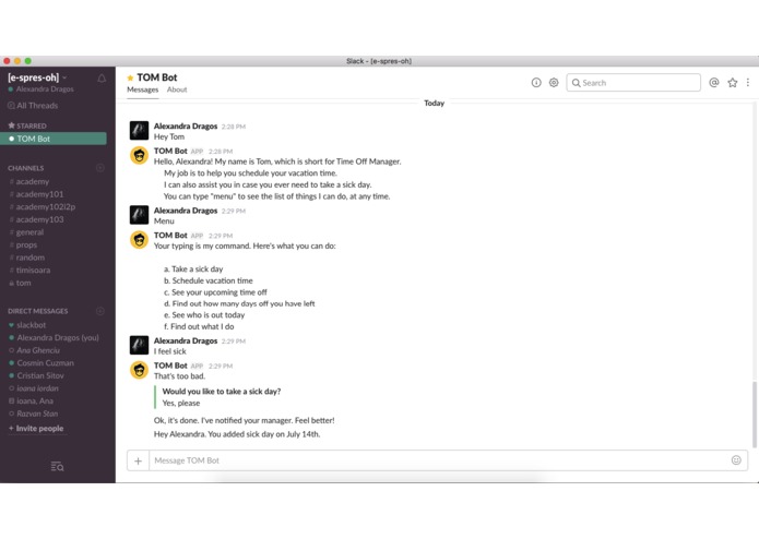 TOM HR – screenshot 5