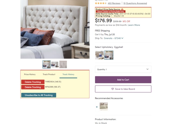 Wayfair Price History Tracker – screenshot 3