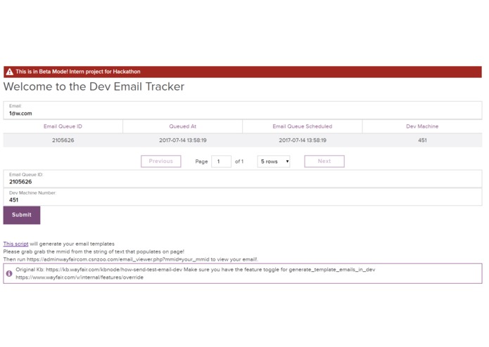 Dev Email Tracker – screenshot 1