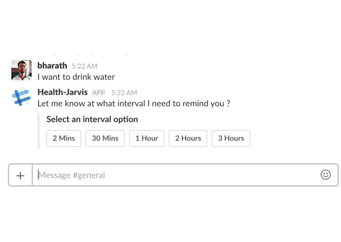 Health - Jarvis - the workplace wellbeing bot – screenshot 1