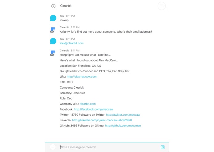 Clearbit – screenshot 1