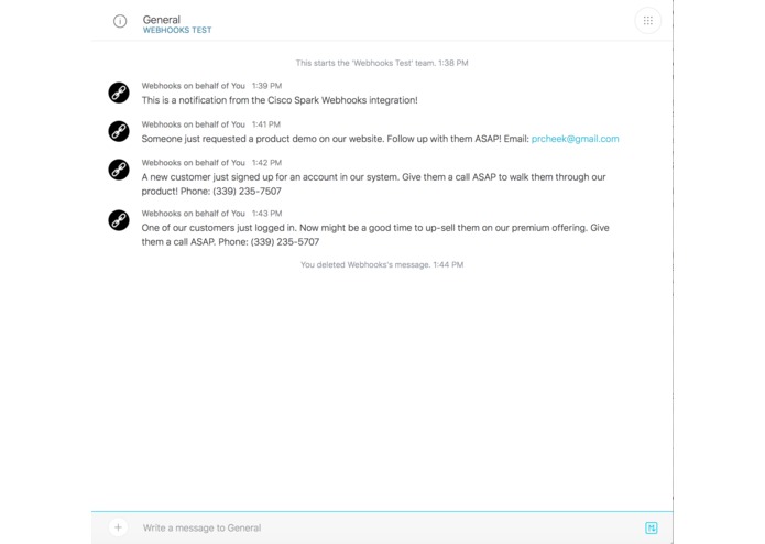 Webhooks – screenshot 3