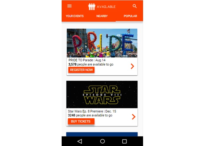 "Available" (Android app) – screenshot 6