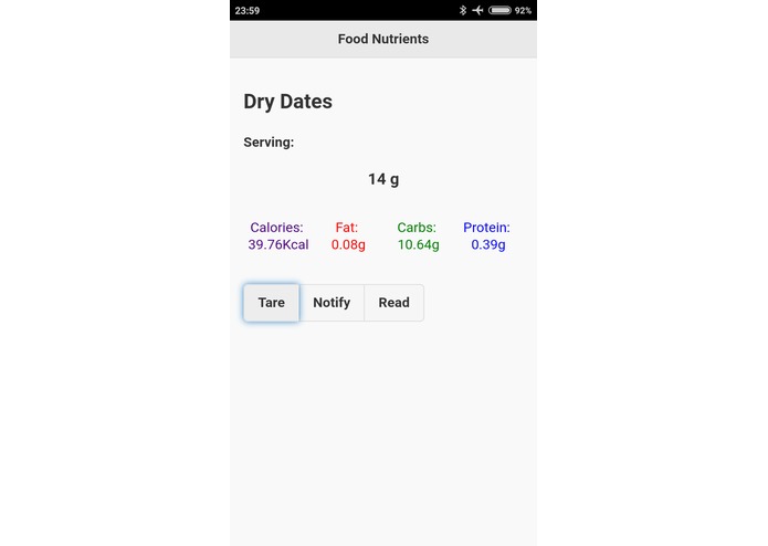 Smart Nutritional Food Scale – screenshot 4