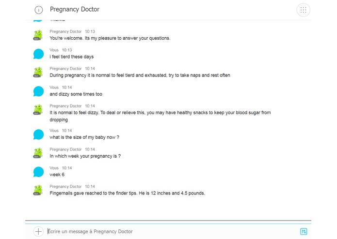 P-Bot (Pregnancy Chat Bot) – screenshot 3