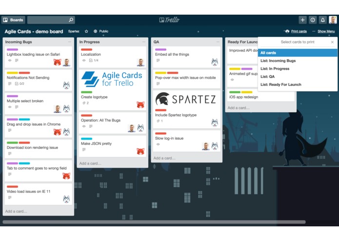 Agile Cards for Trello – screenshot 1
