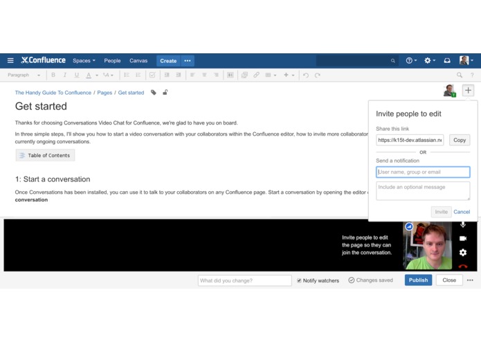 Conversations Video Chat for Confluence – screenshot 3